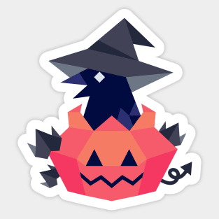 Crow Pumpkin Sticker